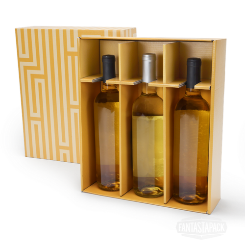 Three Bottle Wine Display Gift Box
