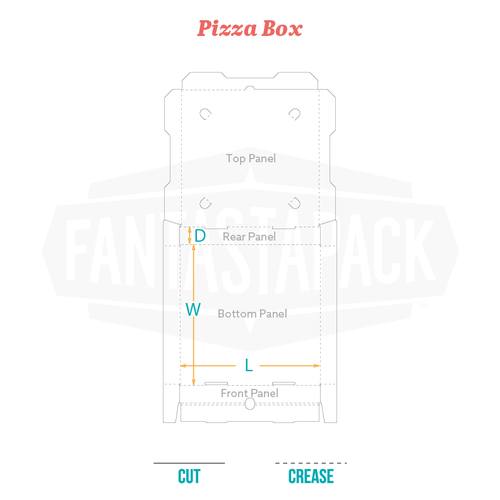 Custom Pizza Box Dieline