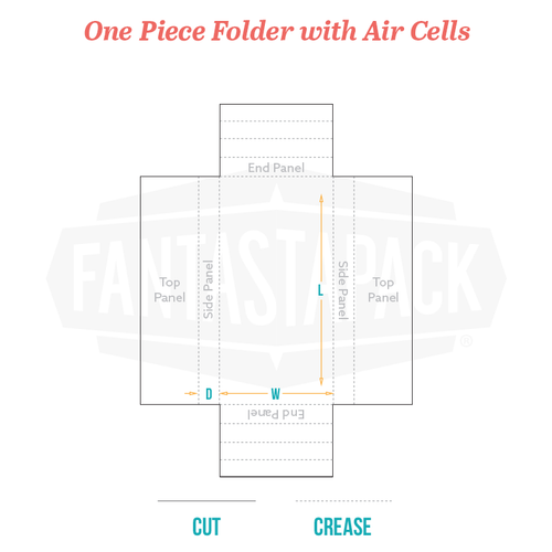 One Piece Folder with Air Cells