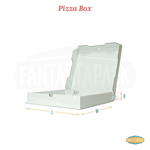 Custom pizza box dimensions diagram